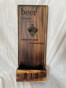 Beer Bottle Opener Board