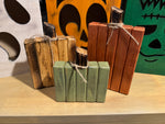 Load image into Gallery viewer, Rustic Wooden Pumpkin Trio – Fall Harvest Decor
