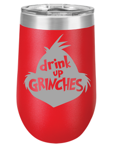 Grinch Themed Tumblers and Drink Holders