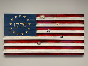 Challenge Coin Rustic Flags