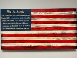 We the People Rustic US Flag