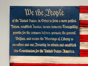 We the People Rustic US Flag