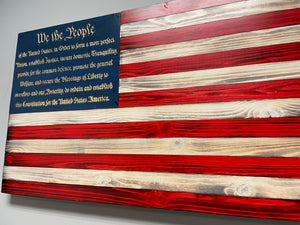 We the People Rustic US Flag