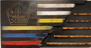 Rustic Flag w/ Challenge Coin Slots