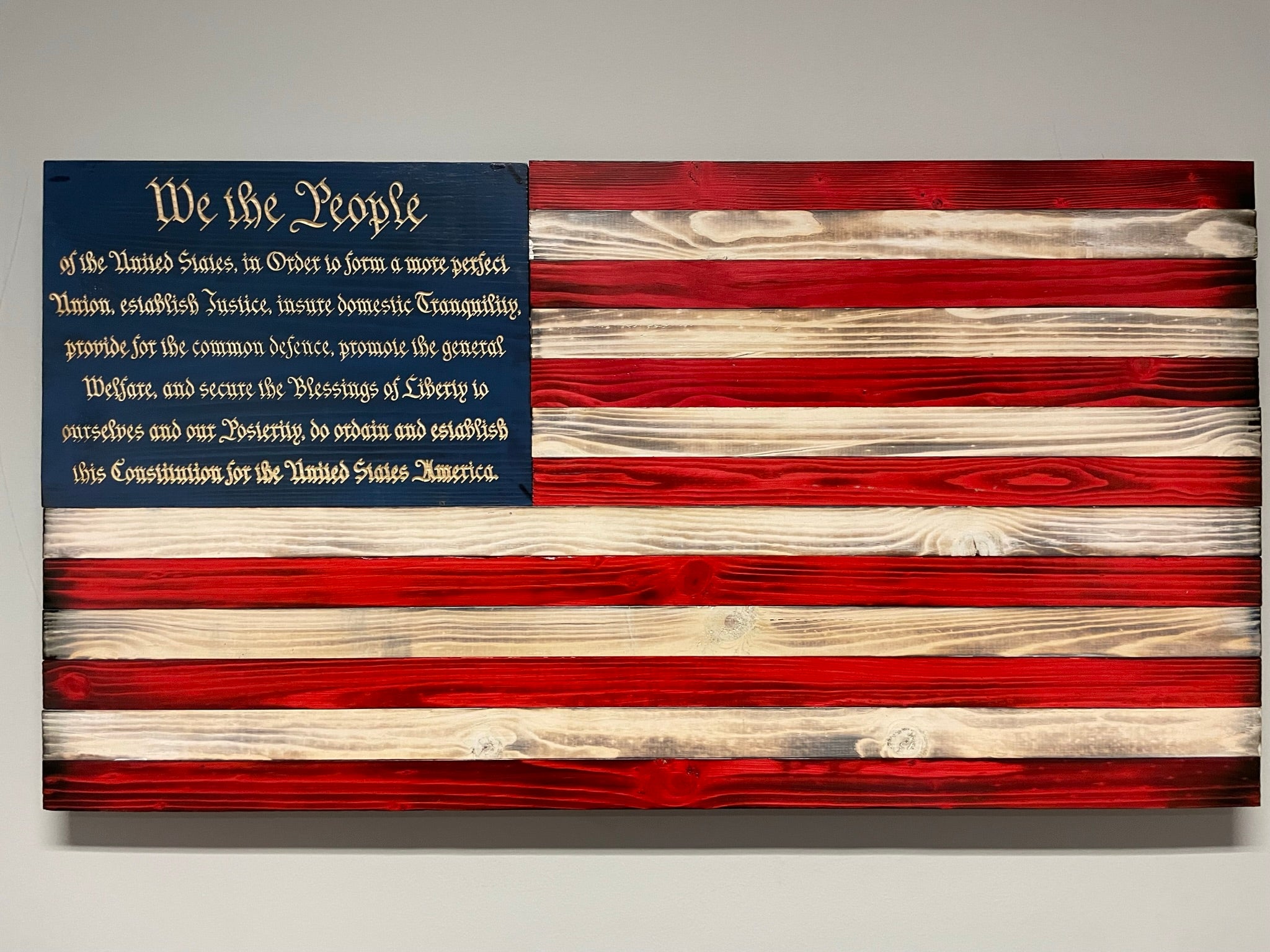 We the People Rustic US Flag