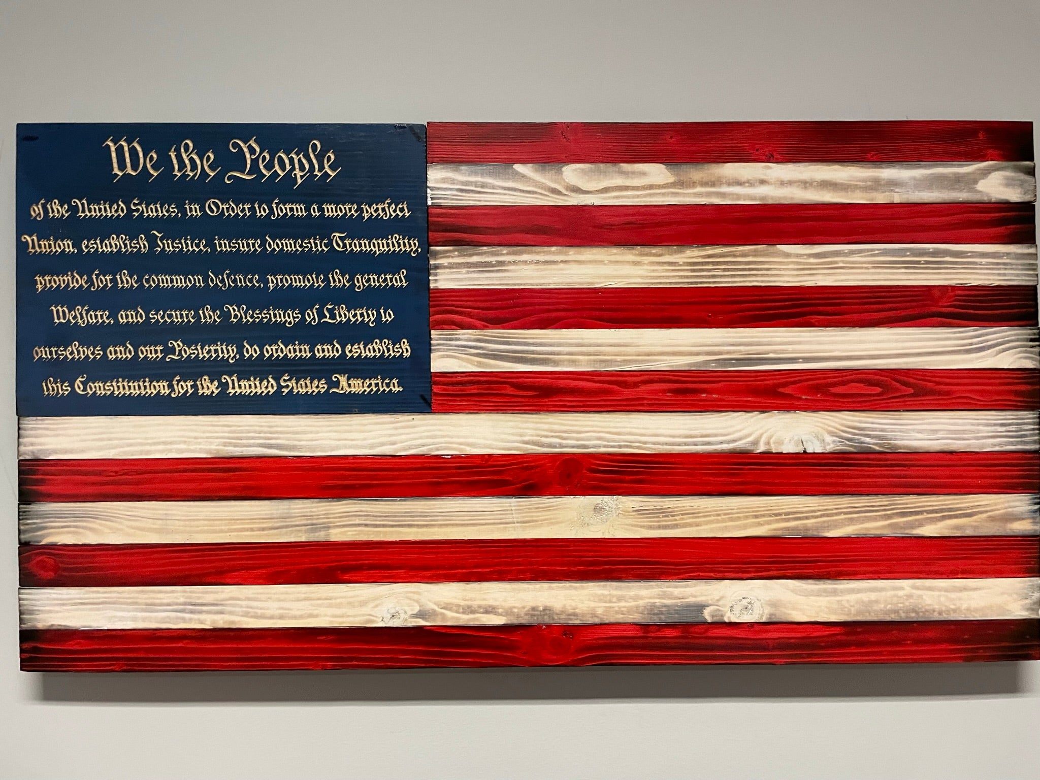 We the People Rustic US Flag