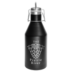 Load image into Gallery viewer, Polar Camel 64 oz. Black Vacuum Insulated Growler with Swing-Top Lid
