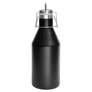 Polar Camel 64 oz. Black Vacuum Insulated Growler with Swing-Top Lid